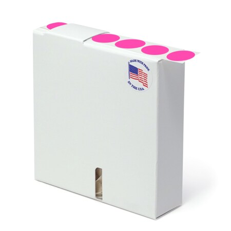 Nevs 3/4" Color Coding Dots Pink Flr - Roll Form DOT-34RL Pink Flr